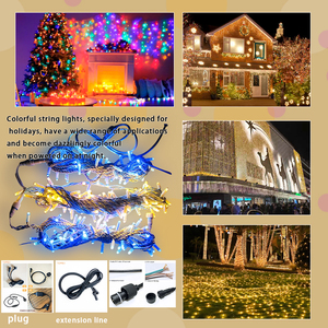 2m x 2m Festival de Noël Fée fil de caoutchouc guirlande <span class=keywords><strong>lumineuse</strong></span> extérieur étanche maison led rideau Pour mariage nouvel an Décoration - Product Image 5