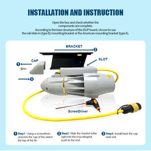 <span class=keywords><strong>Motore</strong></span> Elettrico Sup 240W 24V DC <span class=keywords><strong>a</strong></span> Pinna di Pesce per <span class=keywords><strong>Tavola</strong></span> da <span class=keywords><strong>Surf</strong></span>, Kayak e Stand Up Paddle - Product Image 5