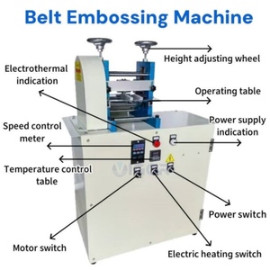 Da máy dập nổi vành đai máy dập nổi nóng vành đai dập nổi da <span class=keywords><strong>logo</strong></span> con lăn Máy ép - Product Image 6