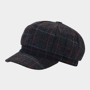 Boina Clásica Británica Retro a Cuadros para Mujer, Otoño-Invierno, Diseño Casual con Visera de Pico de Pato, para Uso Diario al Aire Libre - Product Image 4