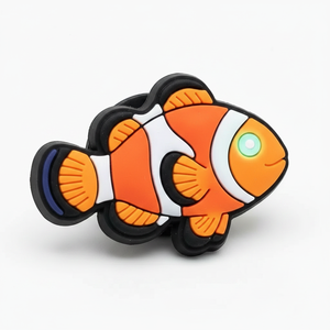 Breloques de luxe néon pour <span class=keywords><strong>chaussures</strong></span>, thème océan, poissons tropicaux colorés, méduses, coraux, décorations durables pour sabots, couleur et taille personnalisables - Product Image 2