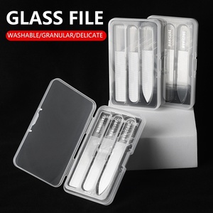 Lime <span class=keywords><strong>à</strong></span> <span class=keywords><strong>ongles</strong></span> transparente double face <span class=keywords><strong>en</strong></span> verre, bande de polissage pour manucure, outil magique de ponçage et d'éclaircissement pour nail art, lot de 3 - Product Image 5
