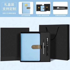 Diario Personalizado de Tapa Dura, Cuaderno de Cuero PU, Agenda A5 con Encuadernación Térmica y Cosido con Hilo, Set de Regalo Empresarial con Bolígrafo - Product Image 6