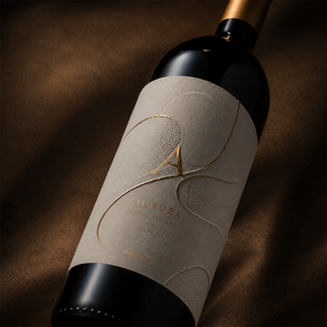 Etiquetas Personalizadas para Botellas de Vino y Licor, Adhesivos con Logotipo Frontal y Trasero, Papel Texturizado Artístico, Papel de Algodón con Lámina Dorada, Impresión UV - Product Image 1