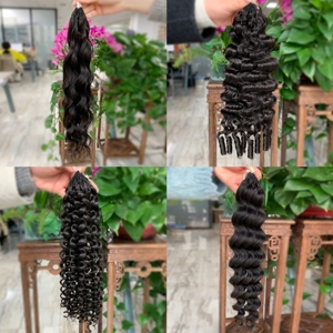 Extensiones de Cabello Humano Rizado con Crochet, Trenzas Sin Nudos, Paquetes de Cabello Humano con Crochet, Cabello Humano Rizado Birmano - Product Image 4