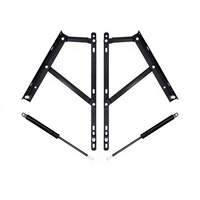 Support de lit Tatami en acier avec vérin à gaz et tige hydraulique pour sommier à lattes, support de levage pneumatique pour lits à rangement surélevé
