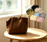 Bolsas de Lona en Blanco al por Mayor, Bolsas de Mano de Lona Marrón Reutilizables con Logotipo Personalizado Impreso, para Compras, Oficina y Uso Diario