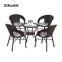 De Luxe moderne Ensembles de Salle À Manger En Plein Air Meubles De Jardin En Rotin En Osier Table Basse Canapé chaises de jardin et table moins cher