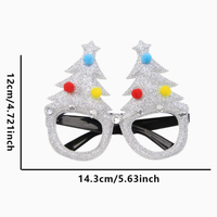 Gafas Decorativas Ligeras con Diseño de Reno Navideño Rojo para Fiestas de Navidad, Disfraces y Accesorios de Cosplay