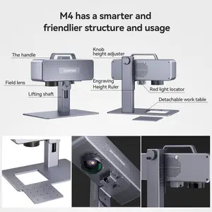 ATOMSTACK M4 Mini Desktop Baru Laser Pengukir Serat Genggam Mesin Penanda Pengukir Laser Portabel Logam Plastik
