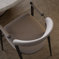 Fauteuil de réception moderne pour café, fauteuil italien de luxe léger, chaise de salle à manger haut de gamme pour la maison