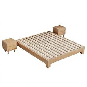 Struttura <span class=keywords><strong>letto</strong></span> in legno massello stile nordico; <span class=keywords><strong>Letto</strong></span> a piattaforma a basso profilo senza testiera; Adatto per appartamenti o camere d'albergo. - Product Image 2