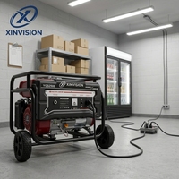 Générateur à essence haute efficacité 2,5 kW, 212 cm³, réservoir 15 L, AVR, station d'alimentation stable pour les petites entreprises et les appareils ménagers