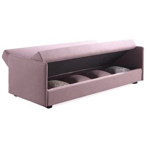 Canapé-lit rose de style moderne avec rangement pour appartement, hôtel ou hôpital - Product Image 3