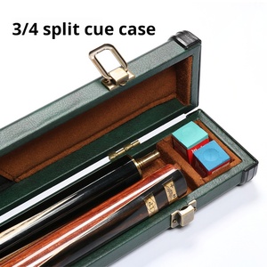 Snooker PU étui à queue en cuir 1 pièce avec 2 fentes pour cartes 3/4 boîte à tige pour étui à queue unique - Product Image 5