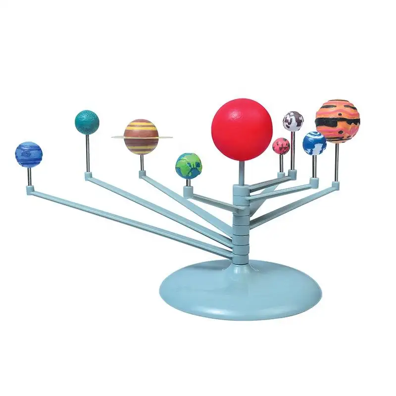 Solar System Puzzle Toy 3D Jigsaw with 9 Planets and Paint Creative and Fun Toy for Kids