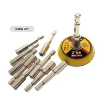 Tige de connexion M6 de 50 mm pour accessoires d'outils électriques avec tige de 6,35 mm, adaptateur hexagonal pour perceuses et polisseuses