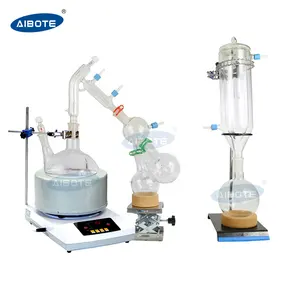 Aibote 2L laboratório fracionada destilação caminho separação máquina