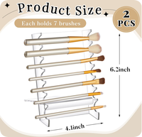Support de rangement pour pinceaux de maquillage en acrylique transparent personnalisé, présentoir à pinceaux en acrylique