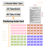 Fournitures de journalisation biblique, onglets de Bible laminés avec lettrage en relief doré, vinyle imperméable amovible
