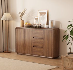 Aparador Moderno de Tres Puertas y Tres Cajones con Cajón Profundo <span class=keywords><strong>para</strong></span> Sala de Estar, <span class=keywords><strong>Comedor</strong></span>, Dormitorio, Hotel - Product Image 1