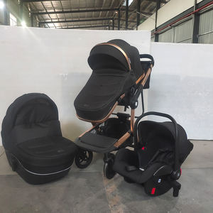 Nouvelle poussette de luxe 4 en <span class=keywords><strong>1</strong></span> pour bébé, siège <span class=keywords><strong>auto</strong></span>, sac à langer, berceau rigide premium, cadre en alliage d'aluminium léger, pliable à 360° - Product Image 6