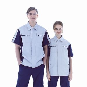 Nouvelle combinaison <span class=keywords><strong>de</strong></span> travail unisexe à manches courtes, vêtements <span class=keywords><strong>de</strong></span> travail personnalisés avec logo, tenues <span class=keywords><strong>de</strong></span> travail, vêtements <span class=keywords><strong>de</strong></span> travail - Product Image 4