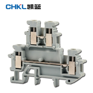 Bloques de terminales para riel DIN Chkl Mbkkb2.5, 4 cables, 2 entradas, 2 salidas, doble capa de cobre para conexión eléctrica - Product Image 3