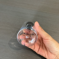 Botella de PET Transparente Redonda de 100 ml con Tapa Abatible, Personalizable con Logotipo, para Tónico/Limpiador Facial