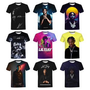T-shirts imprimés Lil Tjay 2023 pour hommes, rappeur américain tendance, impression numérique 3D, t-shirt imprimé intégral, vêtements hip-hop, t-shirt - Product Image 1