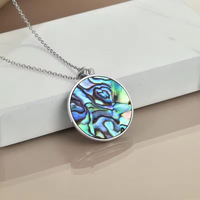 Collier pendentif pentacle lune en argent sterling 925 avec pierres précieuses pour femmes