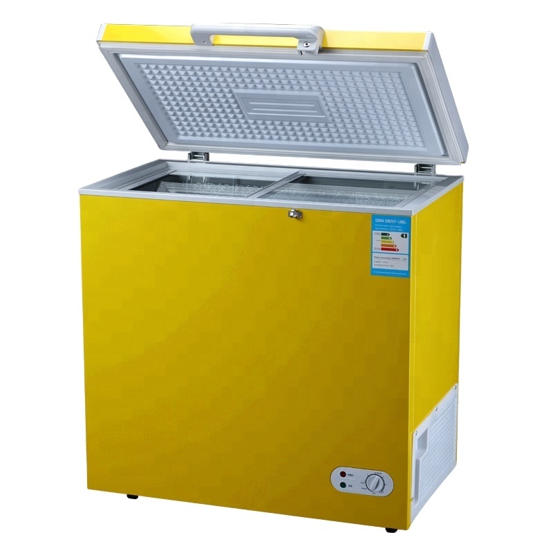 12 V 24V solar power караван медицинский 168L глубокая грудь с батарейным питанием морозильной камерой 12В холодильники морозильники