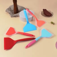 Spatule à crêpes en silicone Pelle à spatule résistante à la chaleur en silicone pour ustensiles de cuisine antiadhésifs