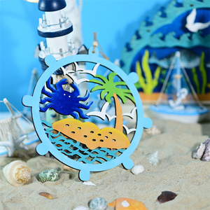 Boat Anchor Pendant Nautical Theme Mediterranean Style Hanging Ornaments Wooden <strong>Summer</strong> Sea Style <strong>Home</strong> Decor <strong>Accessories</strong> - Product Image 4