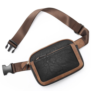 Sac ceinture étanche à bandoulière avec fermeture à glissière pour télé<span class=keywords><strong>phone</strong></span> portable en plein air pour femmes hommes sacs banane en cuir PU - Product Image 4