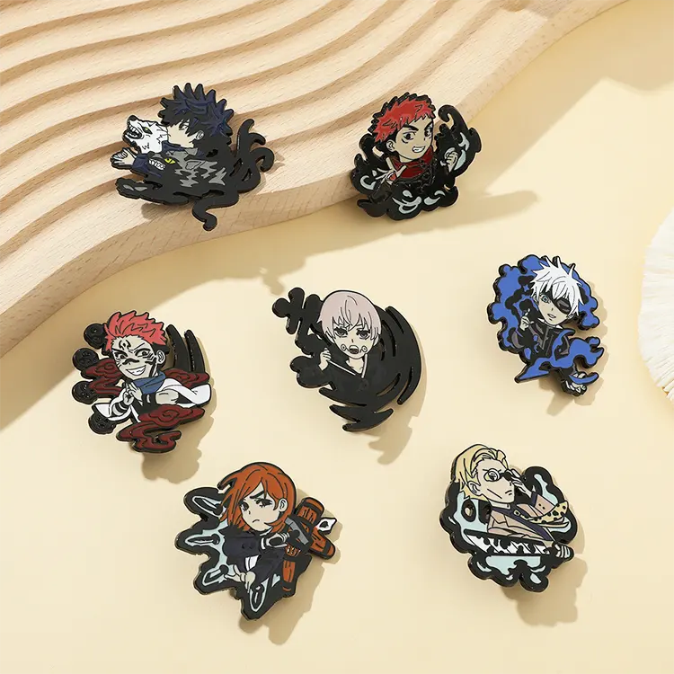 Grosir pin kartun tas dekorasi keras lembut enamel massal pin anime