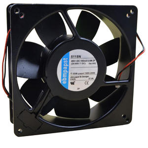 ebmpapst 5118N 13538 135X135X38MM 48V DC 9.5W 2900RPM 147.1CFM IP20 Ball Bearing All Metal Axial Cooling Fan - Product Image 2