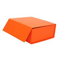 Boîte cadeau magnétique pliable de luxe écologique sur mesure en gros, matériaux recyclés, ruban noir, poignée, carton rigide