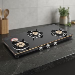 Stainless Steel 3 Burner Table Top Gas <b>Stove</b> LPG Cooktop Compact Hob High Efficiency Kitchen Appliance Home Hotel - Product Image 1