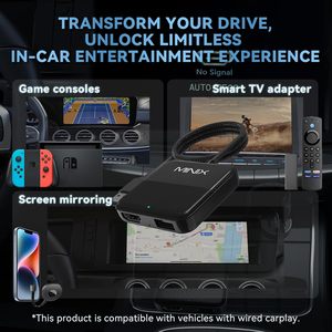 MINIX Car <span class=keywords><strong>TV</strong></span> Mate Adaptor Multimedia HD CarPlay Berkabel dengan Wi-Fi 2.4GHz 802.11n USB Tipe A/C Model CA361 untuk Laptop Gaming - Product Image 2
