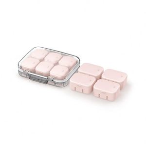 Mini Caja Organizadora de Medicamentos con 6 Compartimentos |   Organizador de Pastillas Bonito para el Hogar y Viajes, Pastillero Diario Plegable con Tapa Impresa de Plástico - Product Image 4