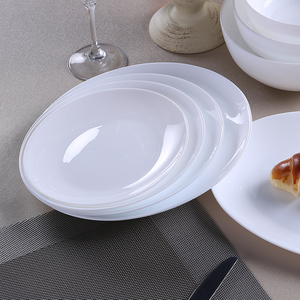 Vaisselle Shulopal 9.5 pouces moins Brakaege Design Unique <span class=keywords><strong>Pizza</strong></span> assiette de fruits plat verre <span class=keywords><strong>opale</strong></span> noir grande assiette ronde cuisine - Product Image 3