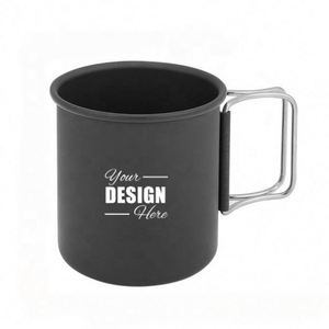Taza de Café Personalizada de Aleación de Aluminio para Exteriores con Asa Plegable - Taza Ligera para Camping, Ideal para Regalos Promocionales - Product Image 1