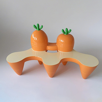 Banc en fibre de verre en forme de carotte Y389, mobilier artistique, chaise personnalisée spéciale, pour extérieur, intérieur, hôpital, parc, jardin commercial, centre commercial