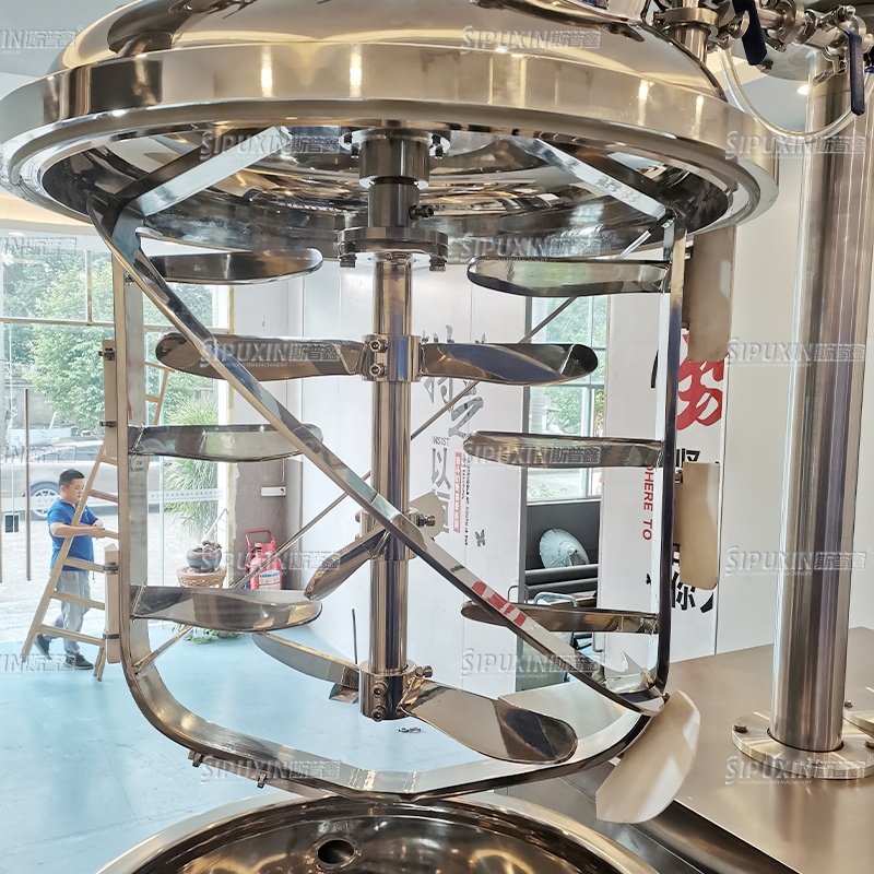 High configuration cosmetic cream /mayonnaise/cream /lotion vacuum emulsify mixer machine with oil and water pot