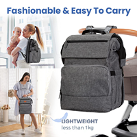 Sac à dos à langer portable personnalisé en Oxford 300D imperméable de 26 L avec matelas à langer