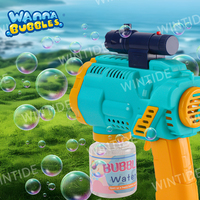 Pistolet à bulles WANNA BUBBLES OEM ODM, jouet d'été pour enfants, souffleur automatique en plastique, solution à bulles de 80 ml, fête de Pâques, anniversaire