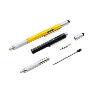 5 in 1 Multi Tool Click Metal <b>Ballpoint</b> <b>Pen</b> With Ruler Level Screwdriver Stylus Tip, Multi Function Retractable Advertising <b>Pen</b> - Product Image 3