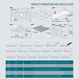 Chất lượng cao PVC Trần Bảng điều chỉnh cho ngôi nhà Dễ dàng cài đặt với thiết kế hiện đại chống cháy chức năng - Product Image 6