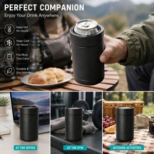 Custom Logo 12Oz 14Oz Promotional Metal Double Wall Insulated Stainless Steel Soda Beer Stubby Holder Can <b>Cooler</b> - Product Image 5
